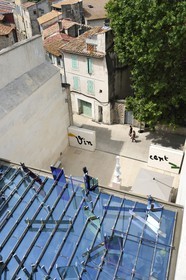 France, Bouches du Rhone, Arles, Vincent van Gogh Foundation (Compulsory Mention), a contemporary art center that has invested in a 15th century mansion