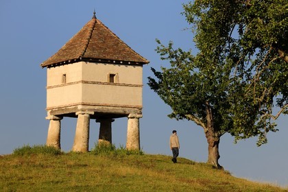 France, Saône et Loire (71), Cluny, pigeonnier qui surplombe la ville