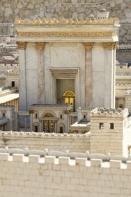 Israel, Jérusalem, quartier de Guivat Ram, musée d'Israel,   de Jérusalem à l'époque du Second Temple sous Hérode 1er le Grand, réplique du Temple d'Hérode