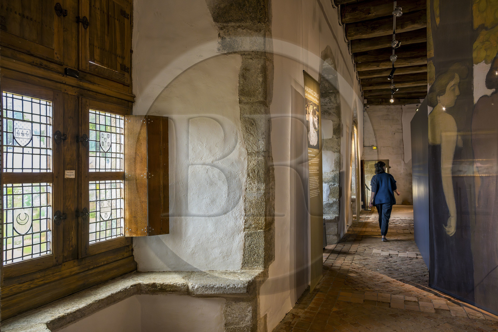 France, Côtes d'Armor (22), Ploezal, chateau de la Roche-Jagu construit au XVème siècle