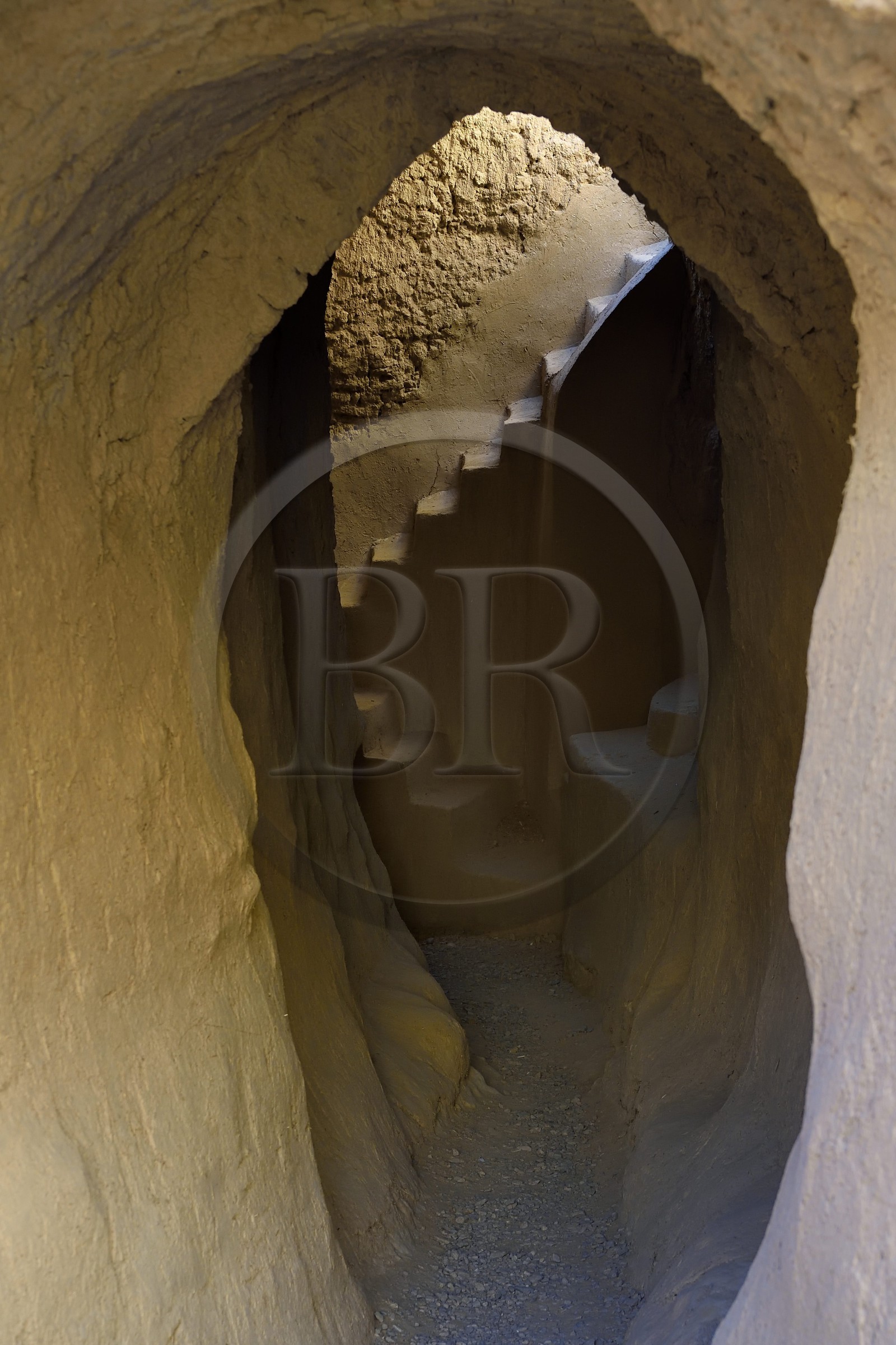 Iran, Province d'Ispahan, désert du Dasht-e Kavir, région de Khur et Biabanak, Bayazeh, l'ancien chateau qui pouvait abriter les habitants de la ville en cas d'attaque dans ses 700 chambres