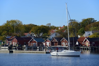 Suède, Västra Götaland, Iles Koster, le detroit de Koster à Vastra bryggan sur l'Ile de Nordkoster