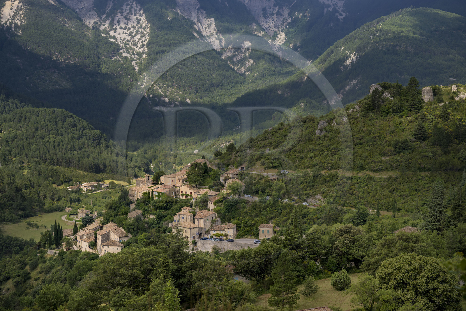 France, Vaucluse, Mont Ventoux Regional Natural Park, Brantes, the village at the foot of Mont Ventoux