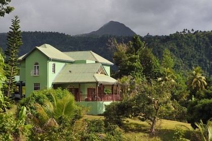 Caribbean, Dominica Island, Roseau, mansion in shawford valley