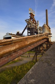 France, Moselle, Fensch Valley, Uckange steel mill, Blast furnace U4 park