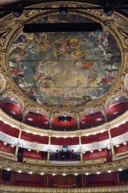 France, Var, Toulon, place Victor Hugo, the opera, the painted ceiling of the large auditorium