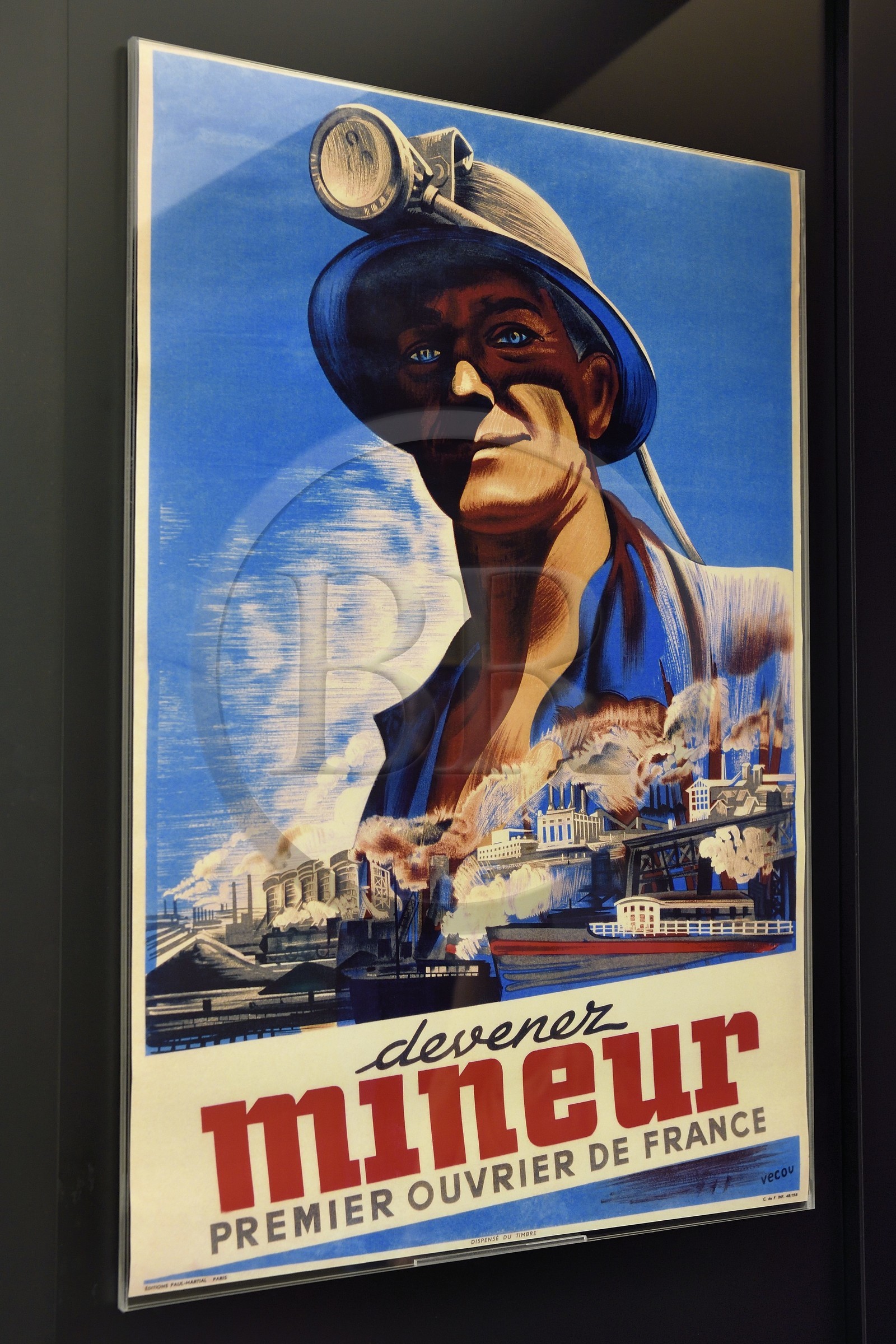 France, Moselle (57), Petite-Rosselle, le musée du carreau Wendel, affiche de promotion