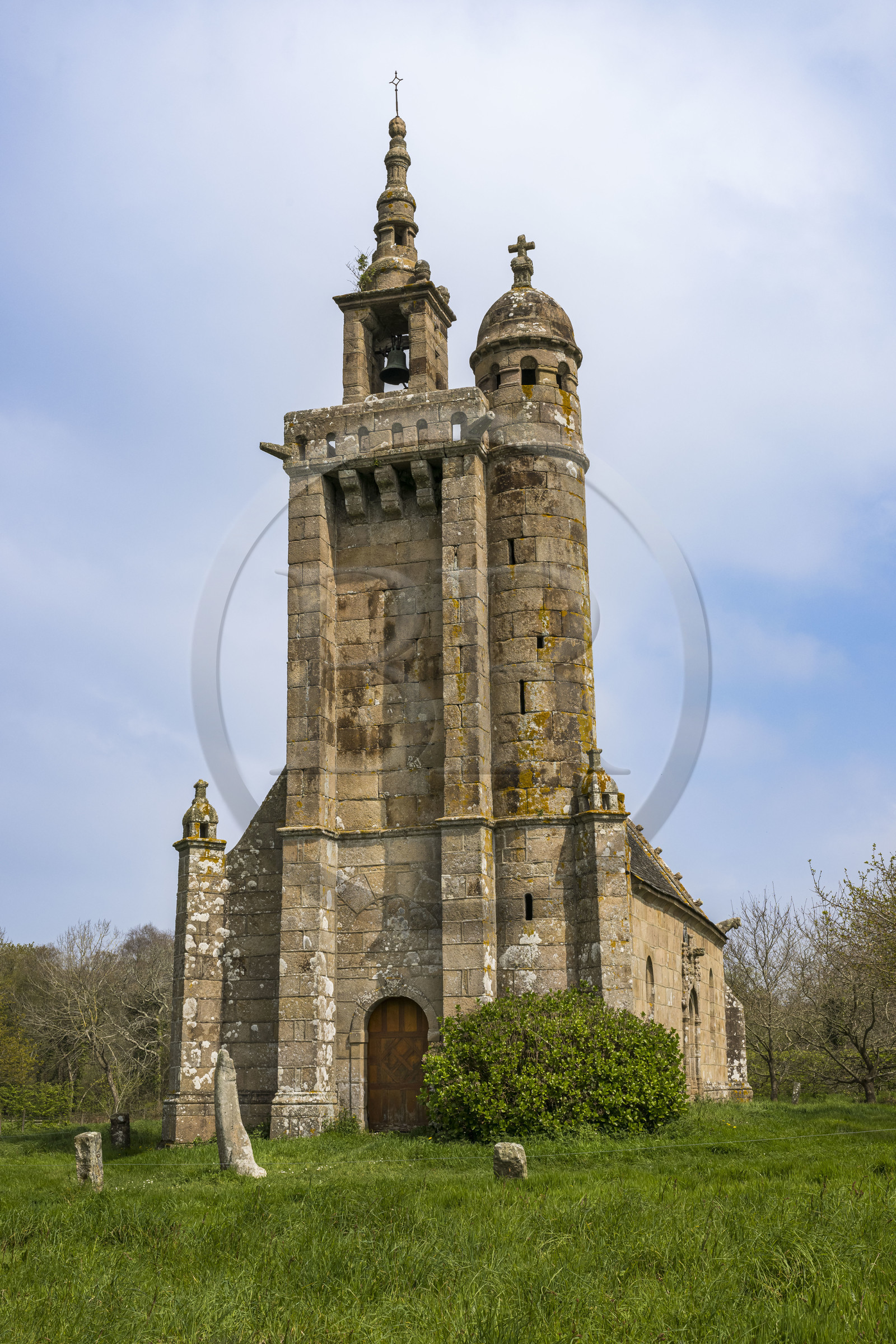 France, Cotes-d'Armor, Cote de Granit Rose, Pleumeur-Bodou, the Saint Samson chapel built between 1575 and 1631
