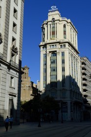 Spain, Aragon, Zaragoza, Calle Del Coso 34, the building Adriatica from 1948