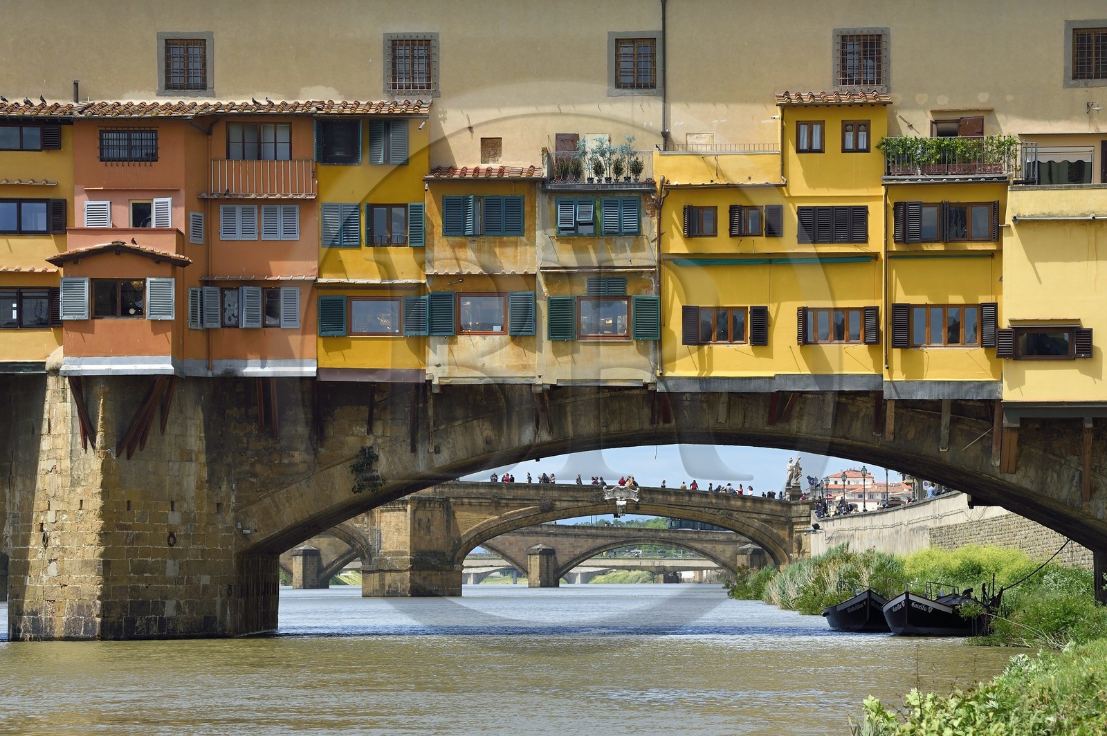 Italie, Toscane, Florence, centre historique classé Patrimoine Mondial de l'UNESCO, le Ponte Vecchio sur l'Arno