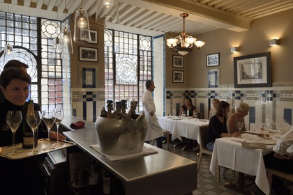 France, Rhone, Lyon, restaurant La Mère Brazier founded in 1921 by Eugenie Brazier, Mathieu Viannay two Michelin stars Chef