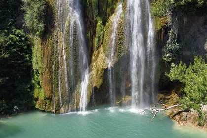 France, Var (83), Provence Verte, parc naturel régional du Verdon, cascade de Sillans, rivière de la Bresque