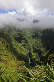 France, île de la Réunion, cirque de Salazie, classé Patrimoine Mondial de l'UNESCO, la cascade du trou de fer