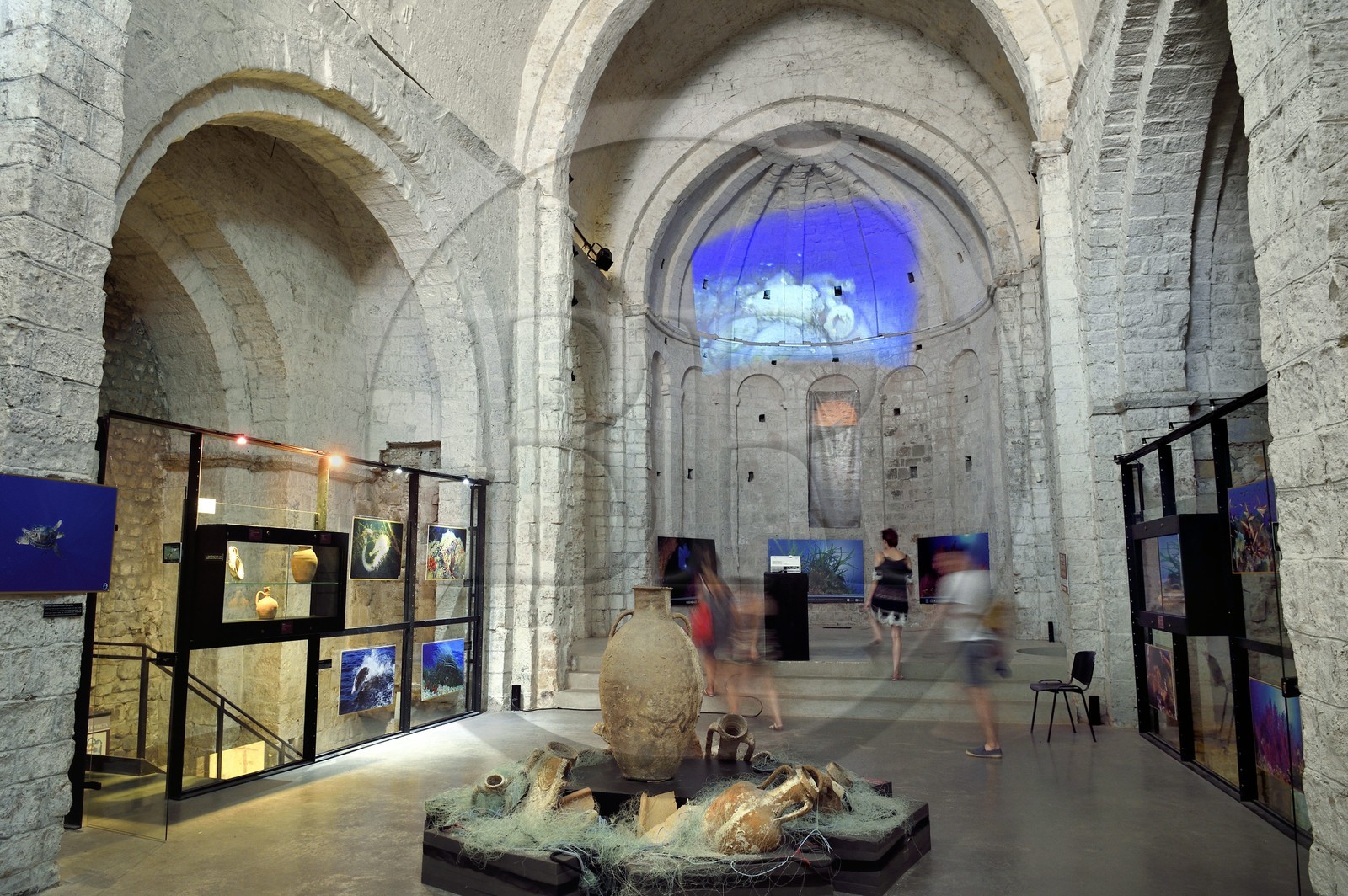France, Var, Saint-Raphael, the sant rafeu church or St. Peter from Templars in the old town, today archeological museum