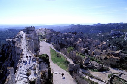 France, Bouches-du-Rhône (13), Les Baux-de-Provence, labellisé Les Plus Beaux Villages de France, Tour Sarrasine, porte de l' Aure, quartier Saint-Vincent