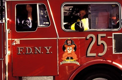 United States, New York City, Manhattan, the firefighters of the Fire Department city of New York paid a heavy price on September 11 and became the hero of the city