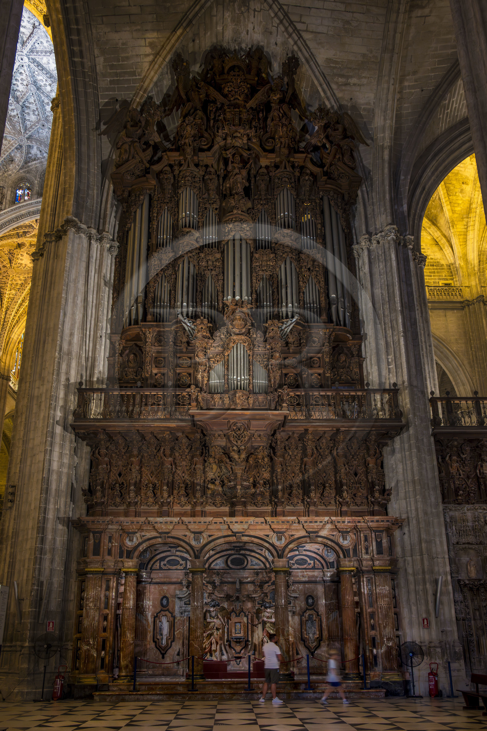 Espagne, Andalousie, Séville, la cathédrale, classé Patrimoine Mondial de l'UNESCO, les orgues