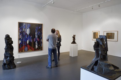 République Tchèque, Prague, quartier de Kampa, musée Kampa fondation privée consacrée à l’art moderne et contemporain,  œuvres d'Otto Gutfreund et de Frantisek Kupka