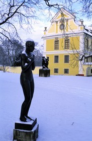 République Tchèque, Prague, Palais Zbraslav, sculptures de l'ancien monastère cistercien