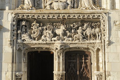 France, Indre et Loire (37), Vallée de la Loire classée Patrimoine mondial de l'UNESCO, château d'Amboise, la chapelle Saint-Hubert construite entre 1491 et 1496