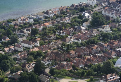 United Kingdom, England, Hampshire, Isle of Wight, Bembridge (aerial view)