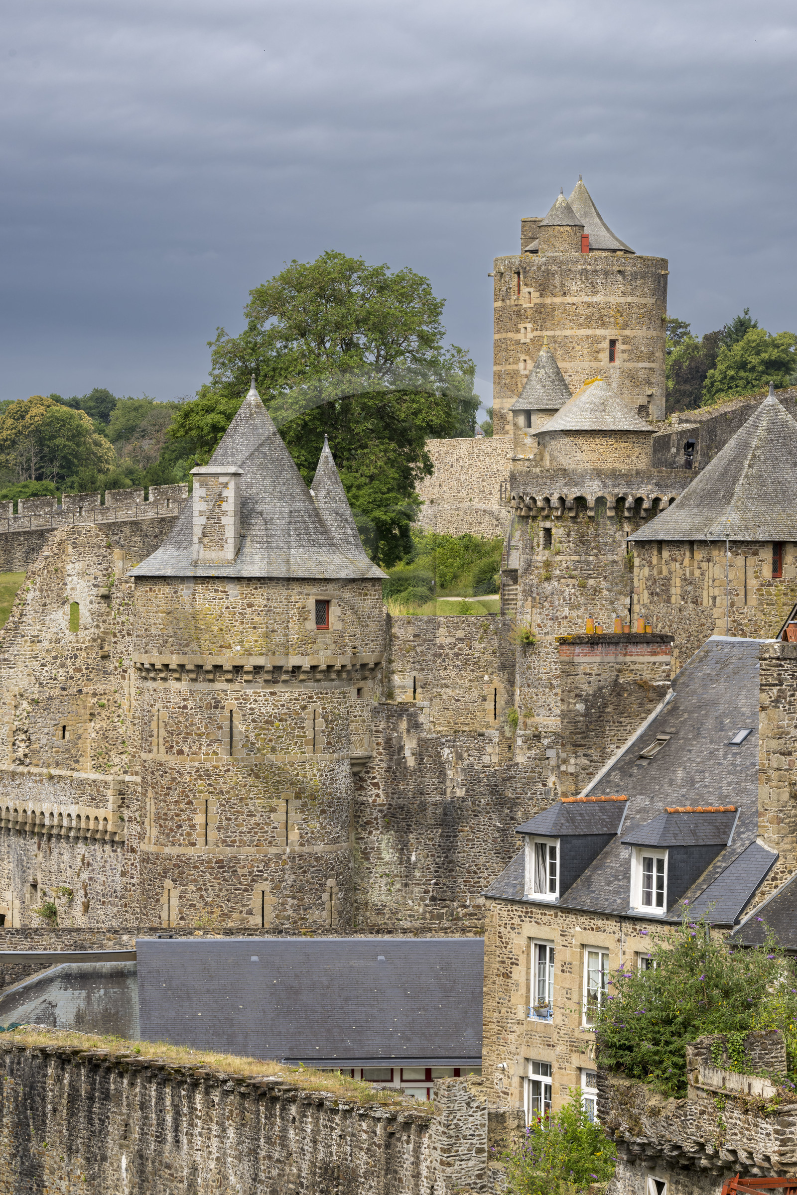 France, Ille-et-Vilaine (35), Fougères, le château-fort du XIIe siècle