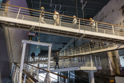 France, Loire Atlantique, Saint Nazaire, Escal'Atlantic in the former German submarine base brings the world of transatlantics back to life