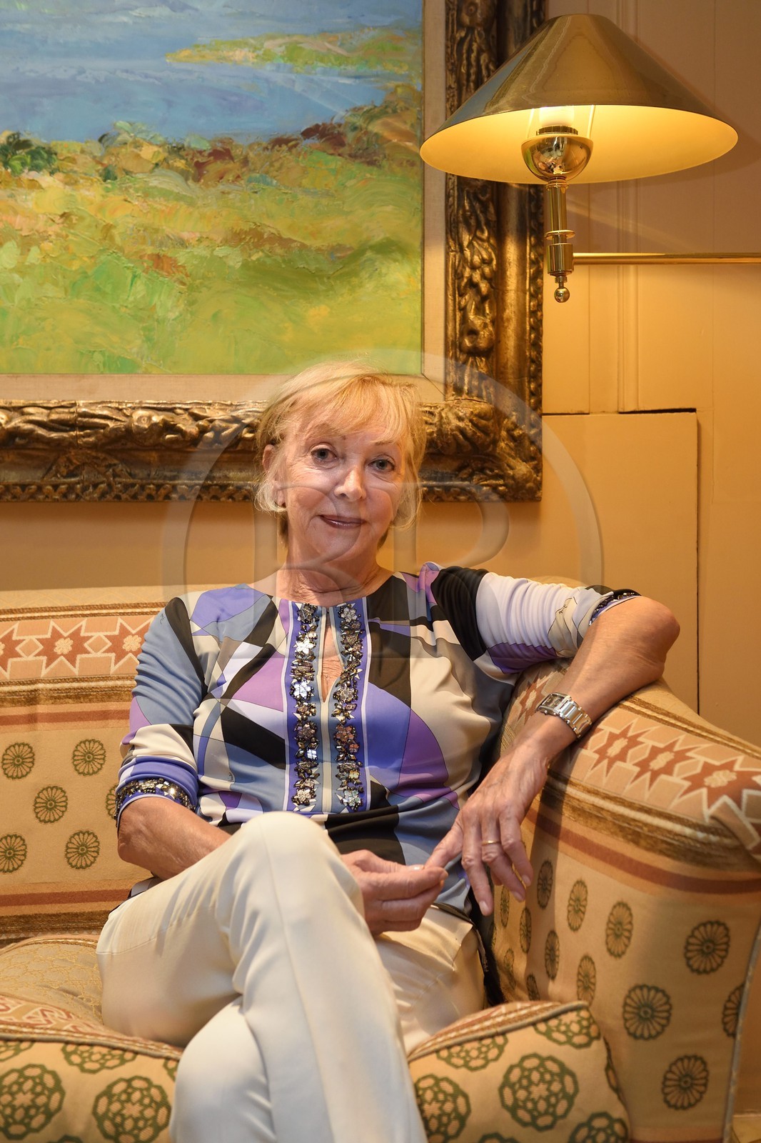 France, Var, Saint-Tropez, Simone Dukstein in her hotel La Ponche