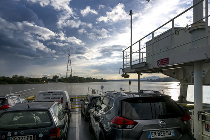 France, Loire Atlantique, Le Pellerin, ferry allowing the crossing of the Loire river between Le Pellerin and Coueron
