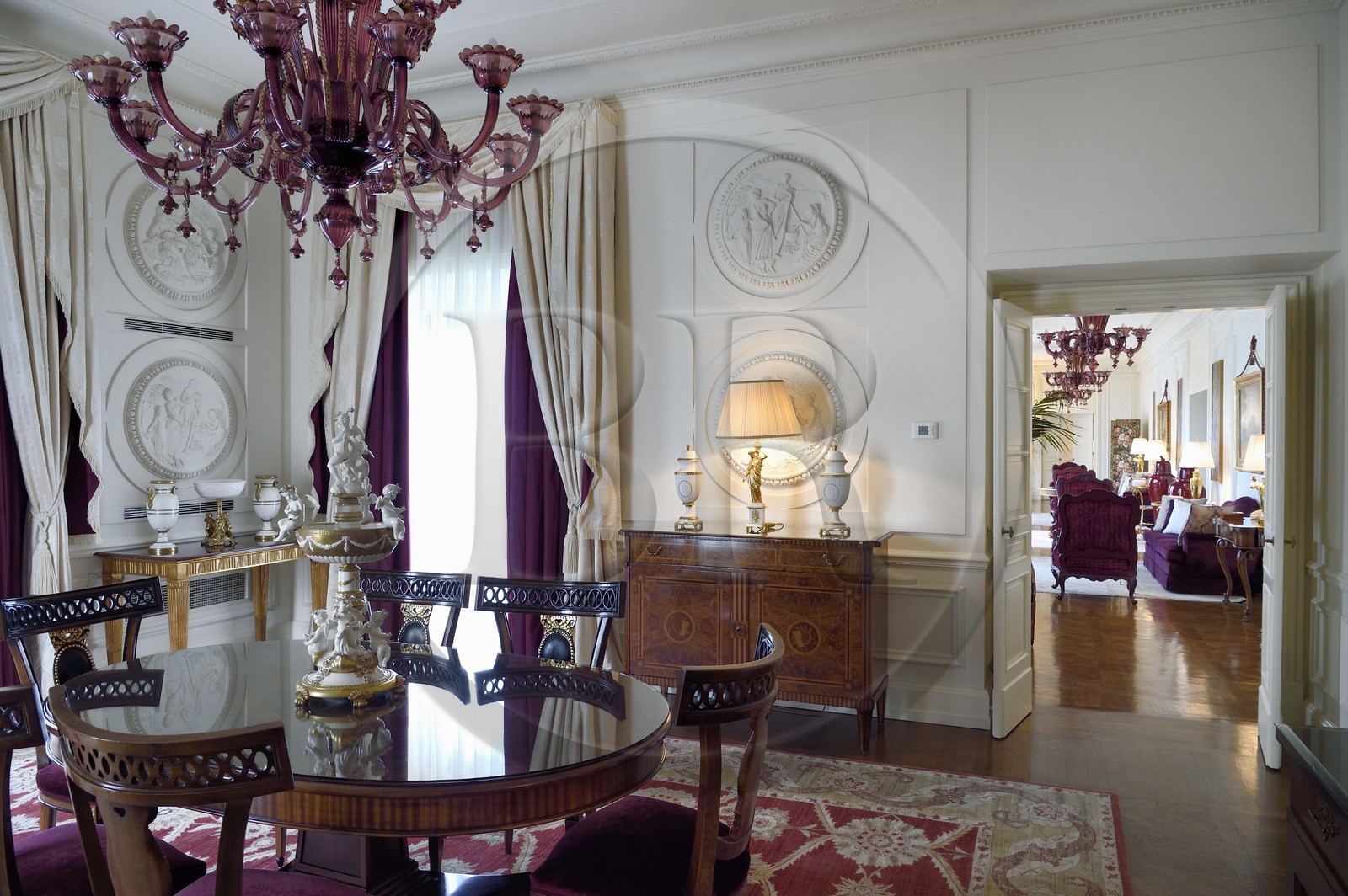 Italie, Toscane, Florence, centre historique classé Patrimoine Mondial de l'UNESCO, Palazzo Della Gherardesca, palace 5 étoiles Four Seasons Hotel Firenze, la suite présidentielle