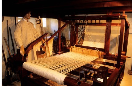France, Mayenne (53), Ambières-les-Vallées, musée des tisserands