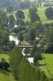 France, Manche, Roches de Ham and the river Vire