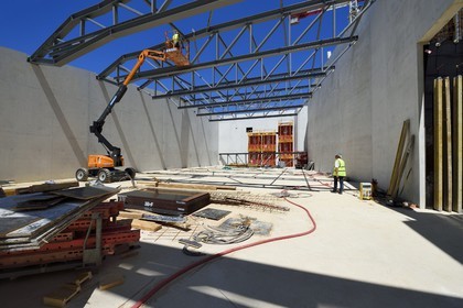 France, Dordogne (24), Montignac, chantier du futur Centre International de l'Art pariétal de Montignac-Lascaux (Lascaux 4)