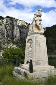France, Alpes-Maritimes, Peille, the War Memorial
