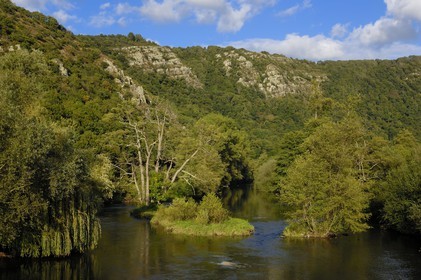 France, Calvados, Suisse normande (Norman Switzerland), Clecy, the Orne river valley at the bottom of the Sugar Loaf