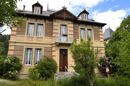 France, Alpes de Haute Provence, Ubaye valley, Barcelonnette, mexican villa on avenue de la Libération known as villa Chabrand, built for the Barcelonnette, industrial and traveler but also naturalist, collector, columnist, Emile Chabrand