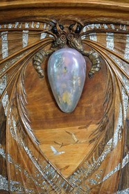 France, Meurthe-et-Moselle, Nancy, Ecole de Nancy Museum, bed Aube et Crepuscule (Dawn and Dusk) (1904) by Emile Galle