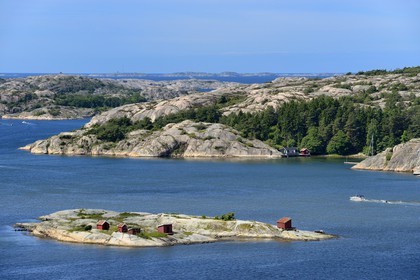 Suède, Västra Götaland, Fjällbacka, panorama depuis le sommet du rocher de Vetterberget