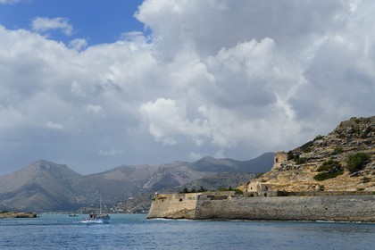 Greece, Crete, Agios Nikolaos region, Elounda, island Spinalonga Fort (Kalydon), Venetian fortress