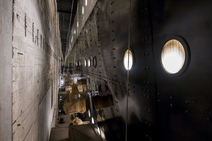 France, Loire Atlantique, Saint Nazaire, Escal'Atlantic in the former German submarine base brings the world of transatlantics back to life