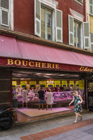 France, Alpes-Maritimes, Nice, listed as World Heritage by UNESCO, Old Nice, butcher Chez Francis rue Saint Francois
