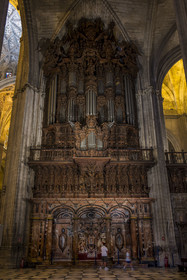 Espagne, Andalousie, Séville, la cathédrale, classé Patrimoine Mondial de l'UNESCO, les orgues
