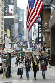 United States, New York, Manhattan, on Broadway with Times Square in the background
