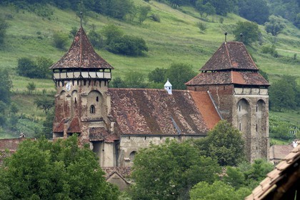 Romania, Transylvania, Valea Viilor (in German Wurmloch), the fortified church listed as World Heritage by UNESCO