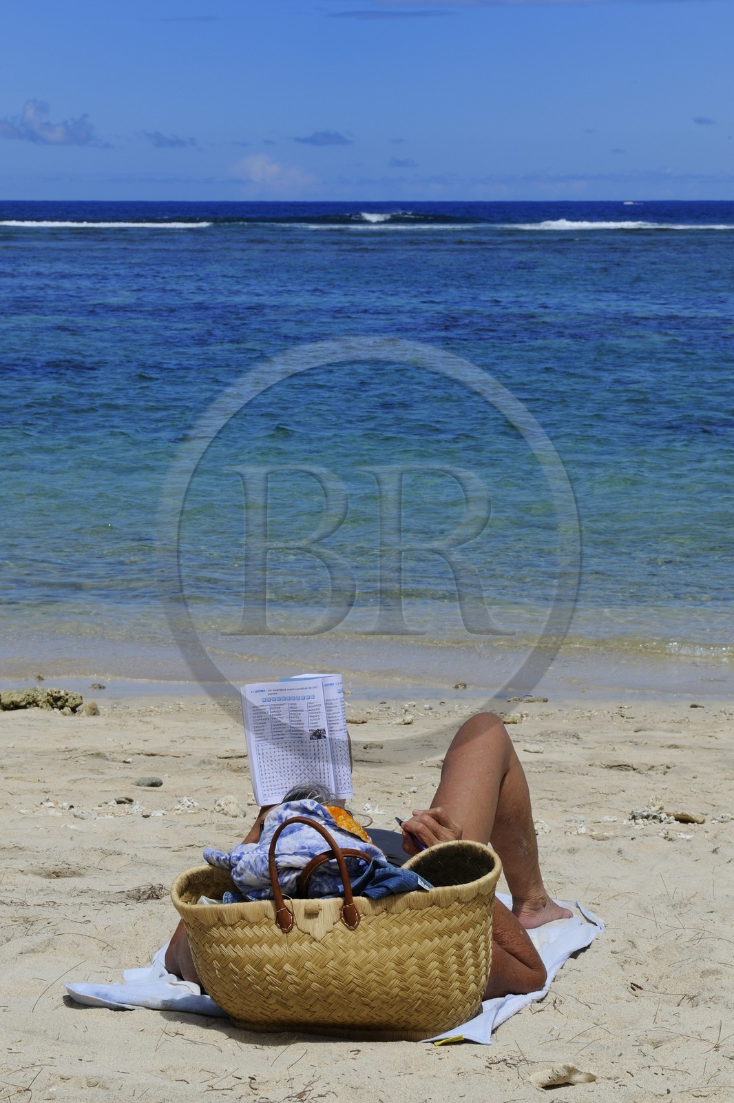 France, Reunion Island (French overseas department), West Coast, Saint Gilles les Bains lagoon beach at Ermitage les Bains