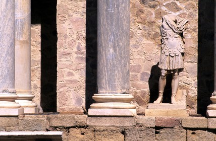 Spain, Estremadura, Merida, roman theatre ( 16  15 before J.C)