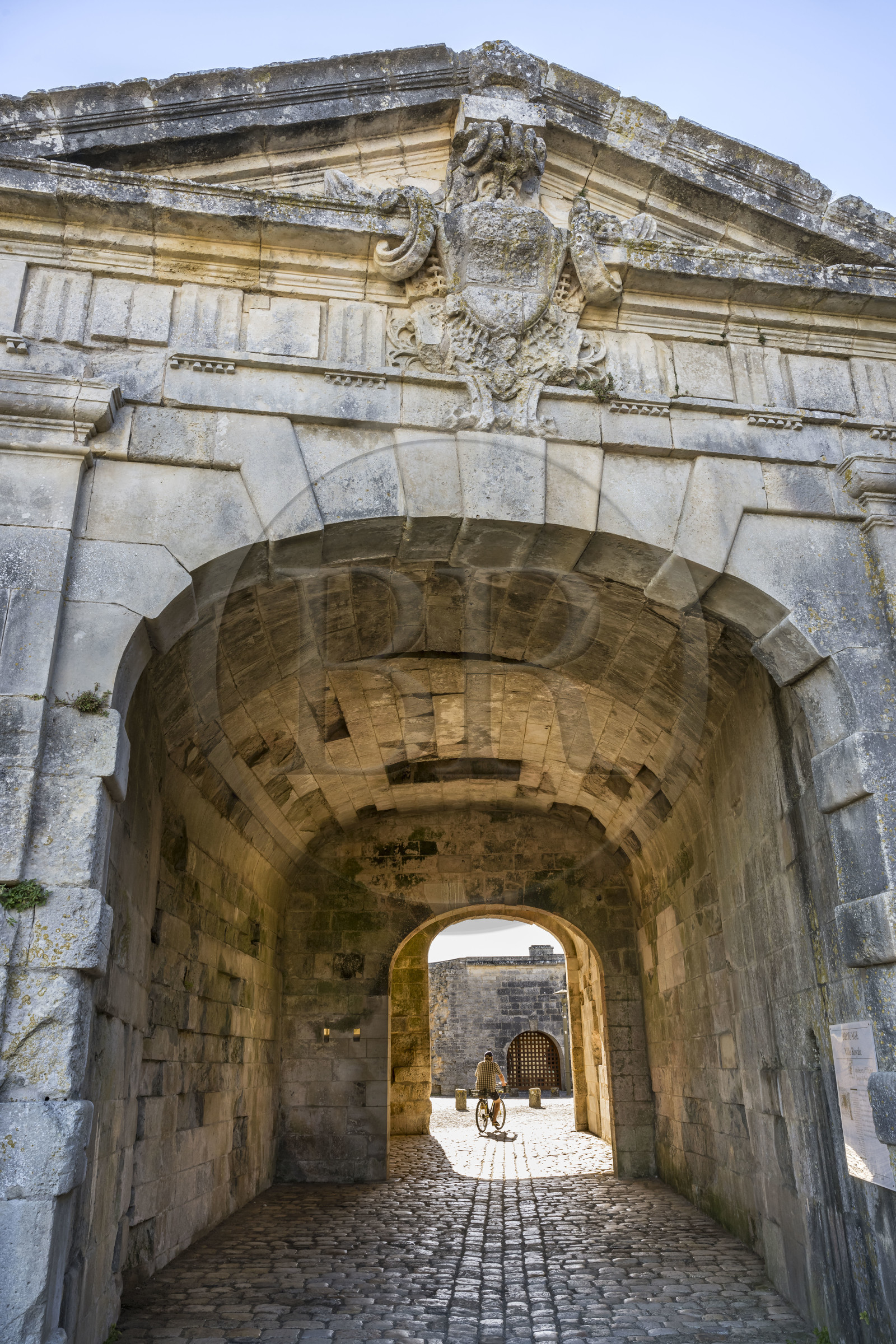 France, Charente-Maritime (17), Saintonge, Marennes-Hiers-Brouage, citadelle de Brouage, labellisé Les Plus Beaux Villages de France, la porte Royale donnait accès aux quais maritimes