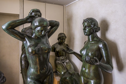 France, Paris, Musée Maillol art museum, sculpture by Aristide Maillol from the permanent collection temporarily stored