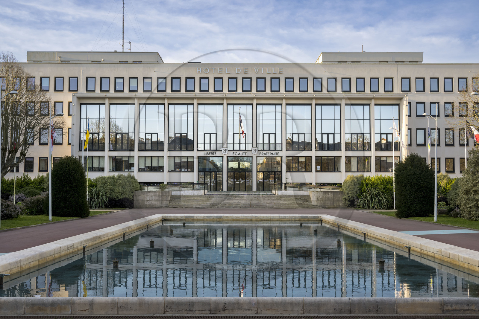France, Loire-Atlantique (44), Saint-Nazaire, l'Hotel de Ville datant de la Reconstruction