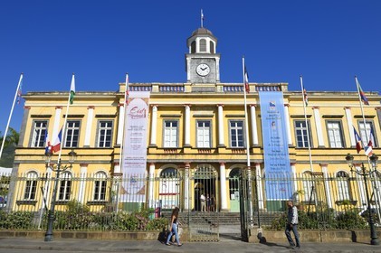 France, Ile de la Reunion, Saint-Denis, édifice de l'époque coloniale, l'ancien hôtel de ville